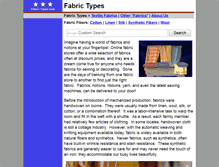 Tablet Screenshot of fabric-types.com